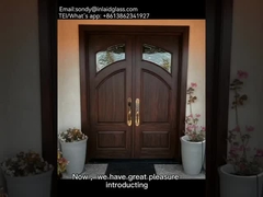 Inserções de vidro de porta decorativas para portas de entrada