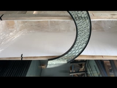 Vidro decorativo com chumbo em forma de crescente, todas as joias transparentes, vidro com zinco veio para portas