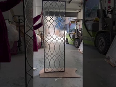 Vidro de entrada de porta transparente e biselado com caming de pátina