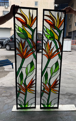 Painel de vidro decorativo Figurado Esfriado manchado